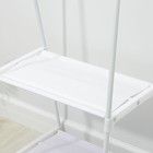 Стойка - вешалка для одежды, 2 полочки, 55×42×160 см, белая - Фото 3