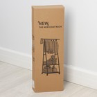 Стойка - вешалка для одежды, 2 полочки, 55×42×160 см, белая - Фото 4