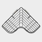 Полка для ванной Доляна, угловая, 2 крючка, 26×26×10 см, чёрная - Фото 4