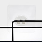 Полка для ванной Доляна, угловая, 2 крючка, 26×26×10 см, чёрная - Фото 6