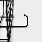 Полка для ванной Доляна, угловая, 2 крючка, 26×26×10 см, чёрная - Фото 7