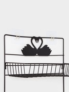 Полка 3-х ярусная, 6 крючков, 47×30×14 см, чёрная - Фото 8