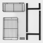 Полка для кухни 2-х ярусная Доляна, 33,5×20,5×39 см, цвет чёрный - Фото 4