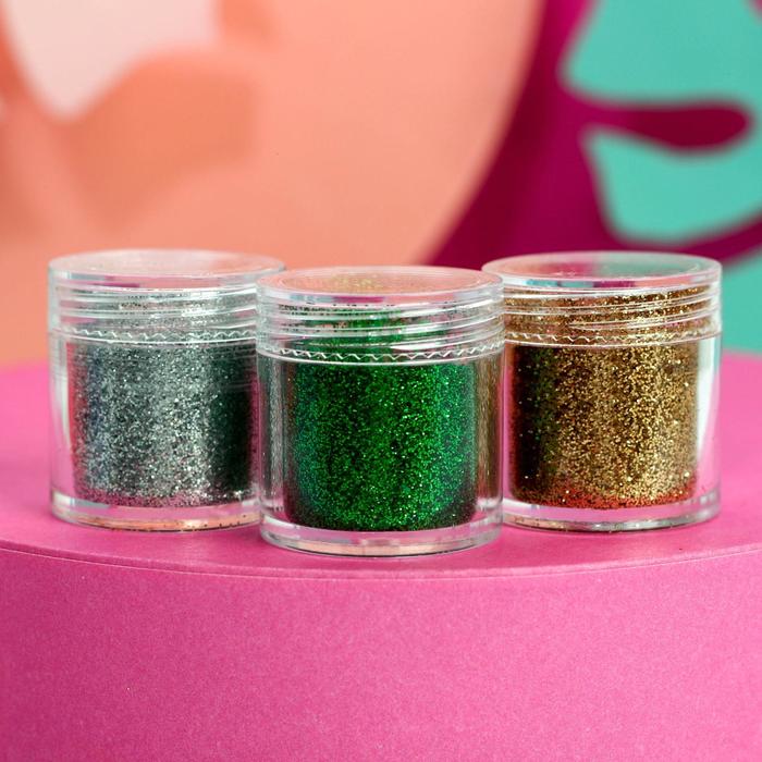 Набор crazy-блёсток для маникюра "Shine bright", 3 цвета 21256