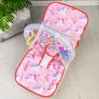 Шезлонг - качалка для новорождённых «Волшебная пони», игровая дуга, игрушки МИКС 5349615