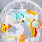 Шезлонг - качалка для новорождённых «Веселые зверята», игровая дуга, игрушки МИКС - Фото 5