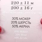 Пряжа "Буклированная"  30% мохер,20% шерсть,50% акрил  220м/200гр (1199 М) - Фото 4