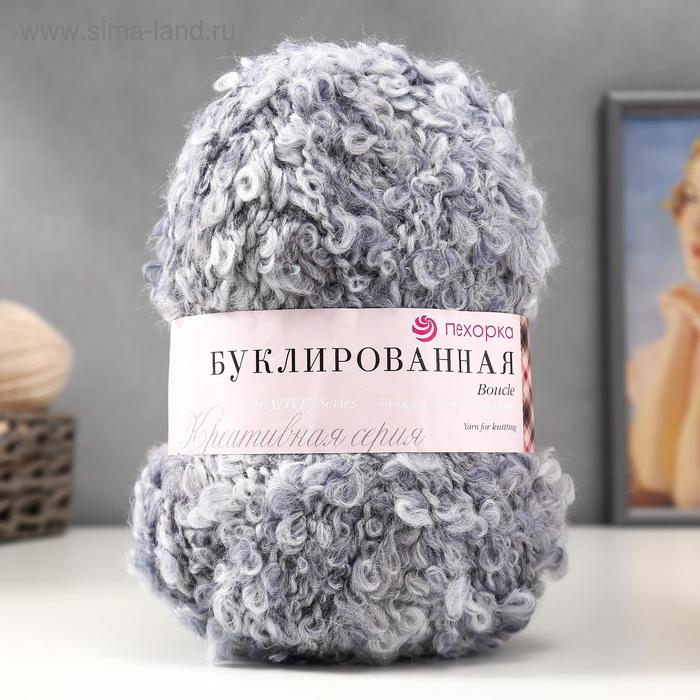 Пряжа "Буклированная"  30% мохер,20% шерсть,50% акрил  220м/200гр (1116 М) - Фото 1