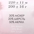 Пряжа "Буклированная"  30% мохер,20% шерсть,50% акрил  220м/200гр (1116 М) - Фото 4