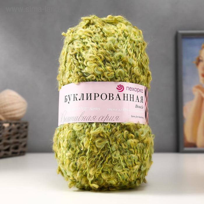 Пряжа "Буклированная"  30% мохер,20% шерсть,50% акрил  220м/200гр (1097 М) - Фото 1