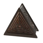 Соляной светильник с диммером "Пирамида" Е14  15Вт  1кг белая соль 17х19х7см - фото 9569278