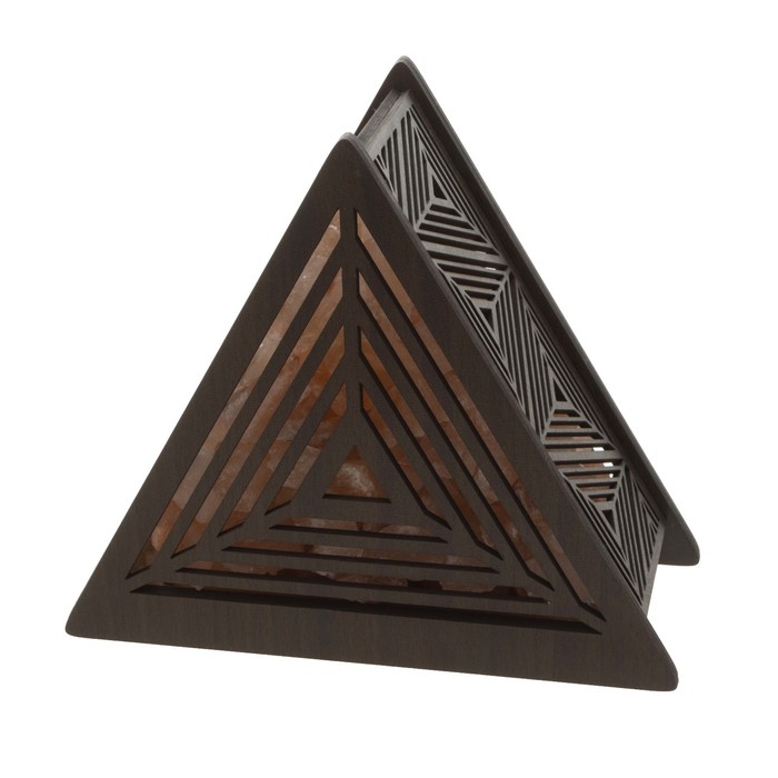 Соляной светильник с диммером "Пирамида" Е14  15Вт  1кг белая соль 17х19х7см - фото 1908636994