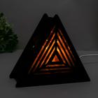Соляной светильник с диммером "Пирамида" Е14  15Вт  1кг белая соль 17х19х7см - Фото 9