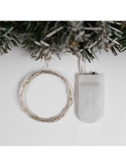 Гирлянда «Нить» 1 м роса, IP20, серебристая нить, 10 LED, батарейки CR2032×2 (в комплекте), свечение белое - Фото 5