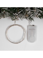 Гирлянда «Нить» 1 м роса, IP20, серебристая нить, 10 LED, батарейки CR2032×2 (в комплекте), свечение фиолетовое - Фото 5
