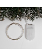 Гирлянда «Нить» 1 м роса, IP20, серебристая нить, 10 LED, батарейки CR2032×2 (в комплекте), свечение зелёное - Фото 5
