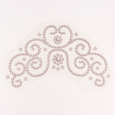 Термонаклейка на кокошник, бусины жемчуг, 31×22.5 см, набор 5 шт.