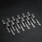 Вилка десертная «Тройка», h=18 см, толщина 2 мм, цвет серебряный - Фото 3