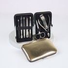 Набор маникюрный «Metallic», 8 предметов, в футляре, цвет бронзовый - фото 9146577