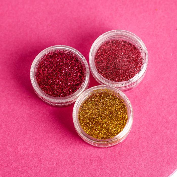 Набор мелких блёсток для декора ногтей More sparkle, please!, 3 цвета 21263