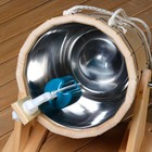 Обливное устройство из кедра, 12 л, с нержавеющей вставкой - фото 24548006