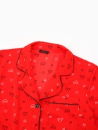 Пижама женская (рубашка, шорты) MINAKU: Light touch, размер 50, красная - Фото 11