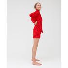 Пижама женская (рубашка, шорты) MINAKU: Light touch цвет красный, р-р 50 - Фото 8