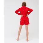 Пижама женская (рубашка, шорты) MINAKU: Light touch цвет красный, р-р 50 - Фото 9