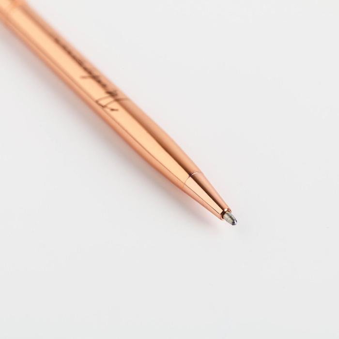 Подарочный набор ручка розовое золото и кожзам чехол «8 марта» - фото 1907178757