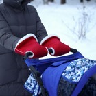 Варежки-муфты на ручку коляски, 2 шт., красные - Фото 9