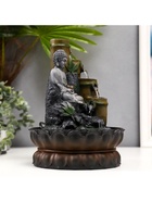 Фонтан настольный «Серый будда и фонтан из бамбука», от сети, 28×20.5×20.5 см 5134870