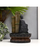 Фонтан настольный «Серый будда и фонтан из бамбука», от сети, 28×20.5×20.5 см 5134870