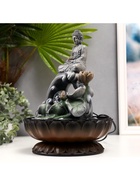 Фонтан настольный с подсветкой «Серый будда на волне», от сети, 34×23×23 см 5134871