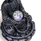 Фонтан настольный от сети, подсветка "Серый будда с шаром" 30х19х19 см - Фото 5