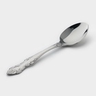 Ложка чайная «Тройка», длина 14 см, толщина 1.5 мм, цвет серебряный - Фото 1