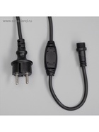 Гирлянда "Занавес" 2 х 3 м , IP65, УМС, тёмная нить каучук, 600 LED, свечение мульти, 220 В - Фото 9