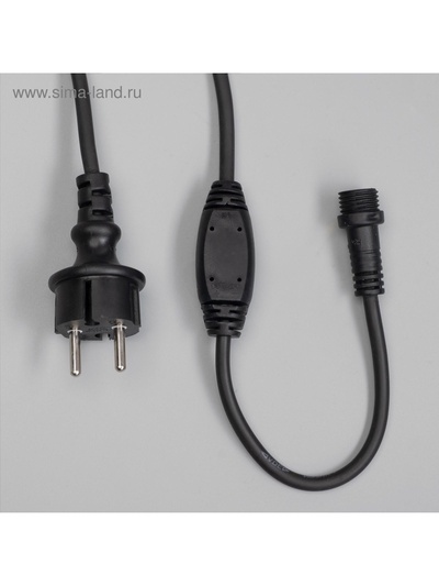 Гирлянда «Занавес» 2×3 м, IP65, УМС, тёмная нить каучук, 600 LED, свечение мульти, 220 В
