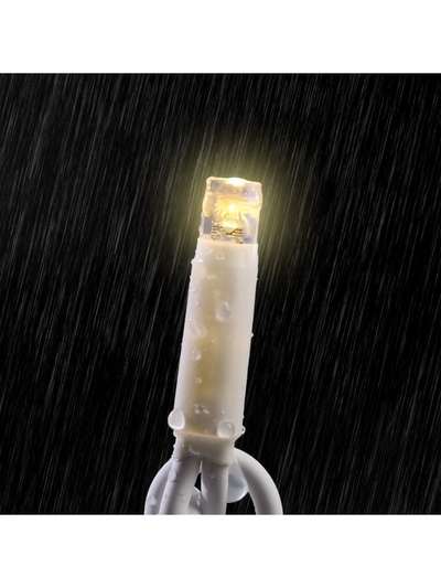 Гирлянда "Занавес" 2 х 6 м , IP65, УМС, белая нить каучук, 1000 LED, свечение тёплое белое, 220 В