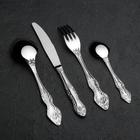 Набор столовых приборов «Тройка», 24 предмета, художественная роспись, декоративная коробка - Фото 4