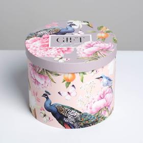 Коробка подарочная круглая «Птицы», 15 × 18 см