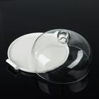 УЦЕНКА Подставка для десертов на керамической подставке с крышкой «Эстет», 26.5×23.4×27.5 см, цвет белый 6073338