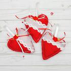 Мягкая игрушка-подвеска «Сердце» с цветочком, виды МИКС - фото 35924976