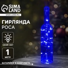 Гирлянда «Нить» 1 м роса с пробкой, IP20, серебристая нить, 10 LED, батарейки LR44х3 (в комплекте), свечение синее - Фото 11