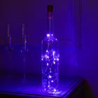 Гирлянда «Нить» 1 м роса с пробкой, IP20, серебристая нить, 10 LED, свечение фиолетовое, LR44х3 - фото 3753700