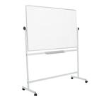 Доска магнитно-маркерная двусторонняя 100×120 см, Calligrata ЭКОНОМ, поворотная на мобильном стенде, с центральным фиксатором, в алюминиевой рамке, с полочкой - Фото 5