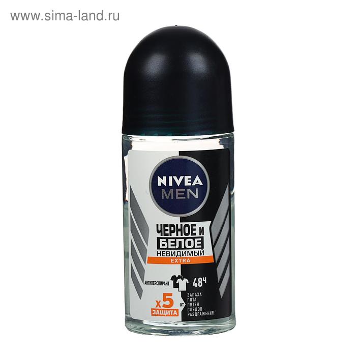 Антиперспирант шариковый Nivea Men Extra, защита для черного и белого, 50 мл - Фото 1