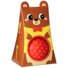 Развивающий тактильный мячик Крошка Я «Мишка», с пищалкой, 1 шт., красный - Фото 6