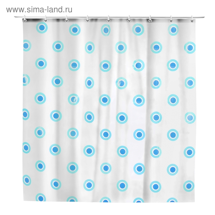 Штора для ванны Доляна «Круги большие», 180×180 см, EVA - Фото 1