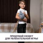 Мягкая игрушка «Конь-скакун», на палке, цвет серый - Фото 3