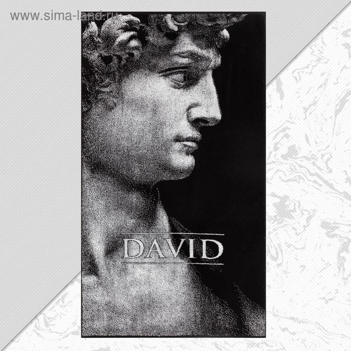 Полотенце махровое Этель «Давид» 70×130 см, 100% хлопок, 420 г/м², чёрно-белое - Фото 1